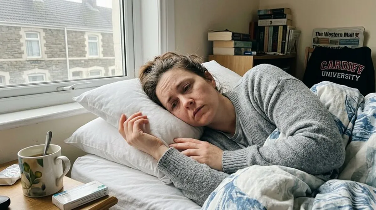 Woman with fibromyalgia fatigue and chronic pain — medical cannabis treatment UK Cardiff