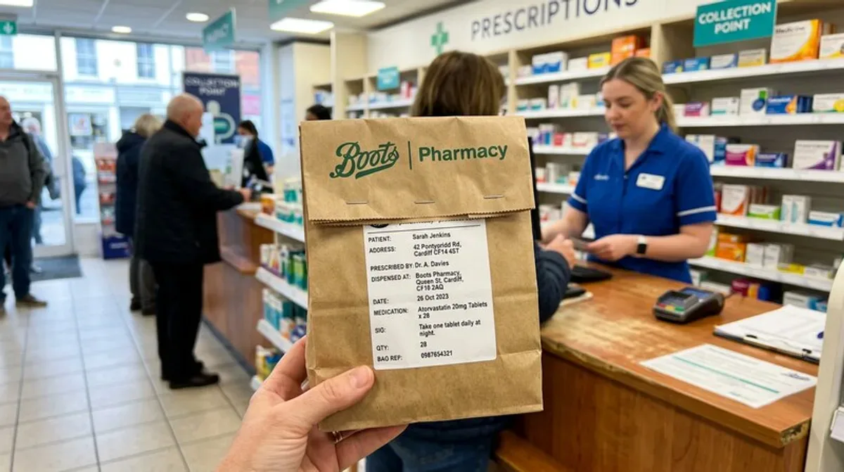 Medical cannabis prescription bag pharmacy dispensary - collection UK Cardiff