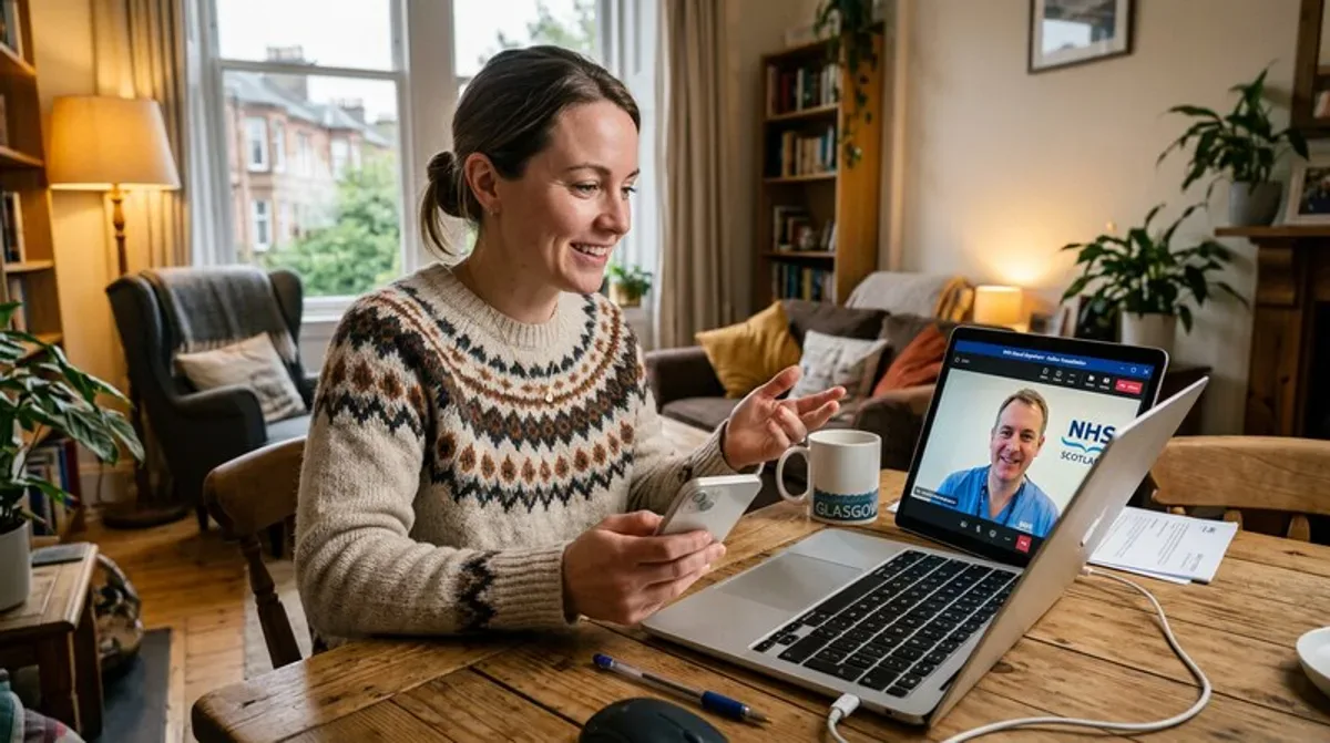 Medical cannabis telehealth video call UK - online clinic consultation prescription Glasgow